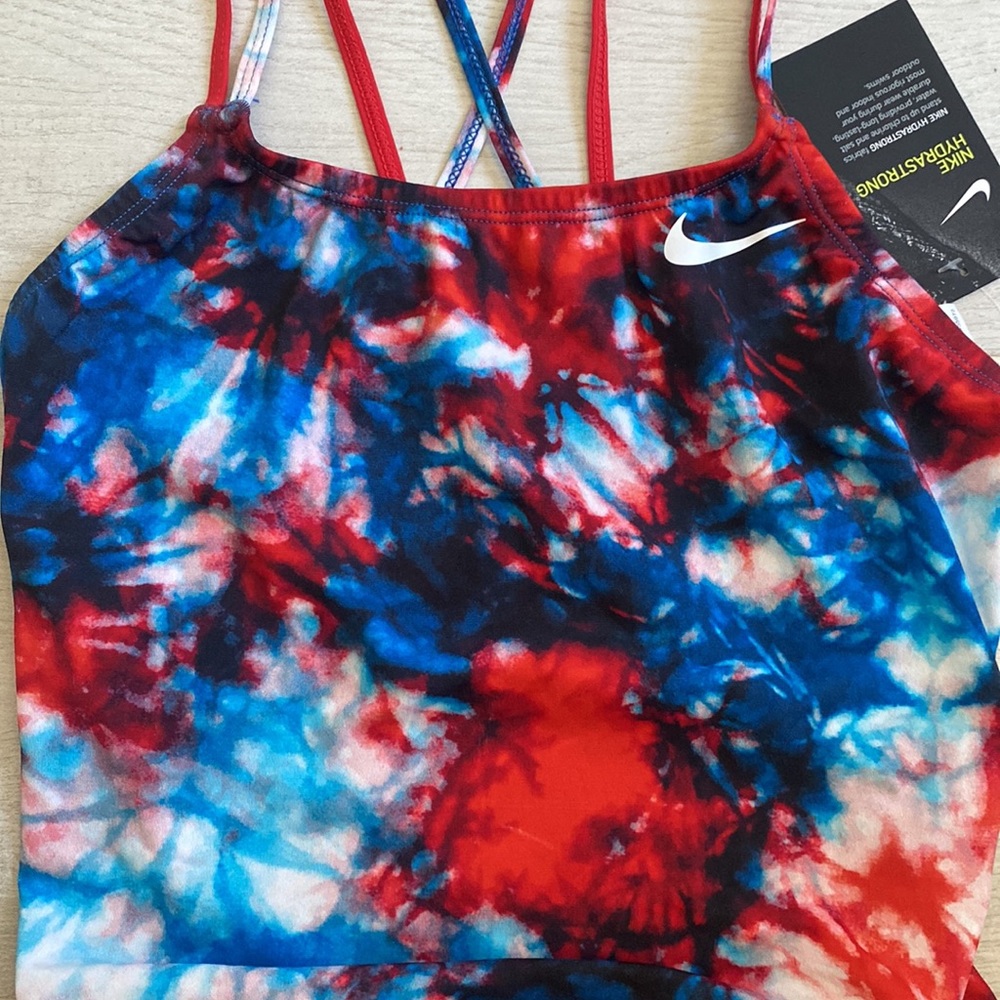 NWT Nike Hydrastrong Tie Dye Spiderback swimsuit size 30 (women 4)